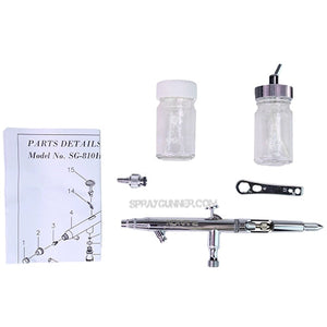 6 airbrush set 0.5mm Siphon Feed Air Brush Kit by NO-NAME Brand