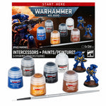 Warhammer 40,000 Space Marines Intercessors and six Warhammer Colour paints set