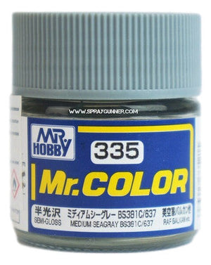 GSI Creos Mr.Color Model Paint: Medium Seagray BS381C/637 (C335)