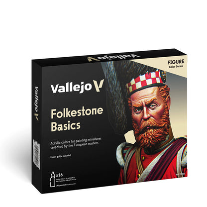 Vallejo Model Color: Folkestone Basics Set (16 x 18ml)