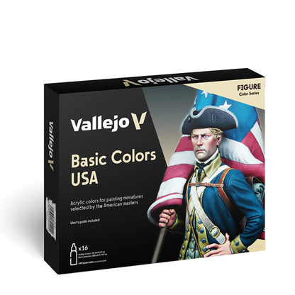 Vallejo Model Color: Basic Colors USA Set (16 x 18ml)