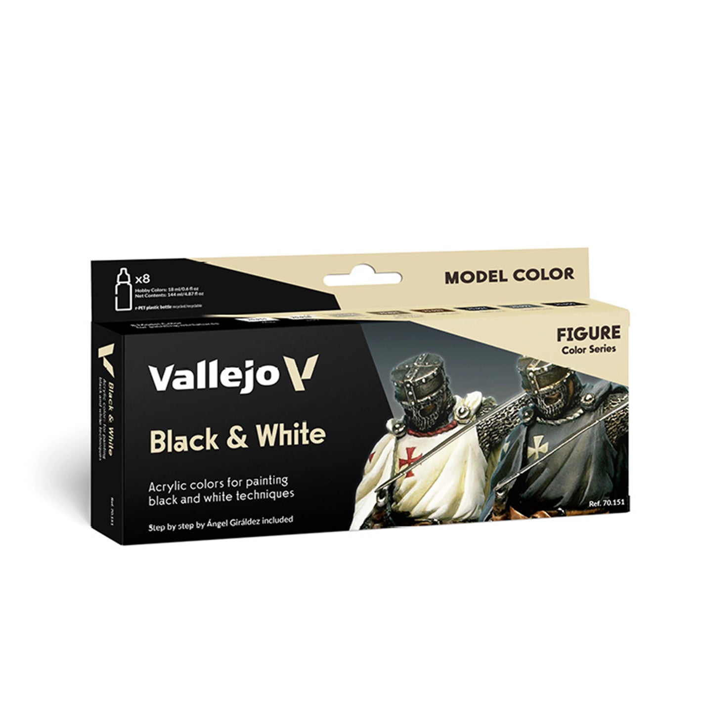 Vallejo Model Color: Black & White Set by Ángel Giráldez (8 x 18 ml)
