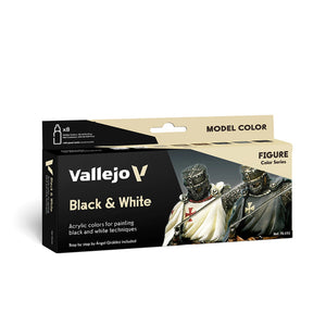 Vallejo Model Color: Black & White Set by Ángel Giráldez (8 x 18 ml)