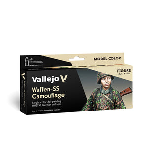 Vallejo Model Color: Waffen-SS Camouflage Set by Jaume Ortiz (8 x 18 ml)