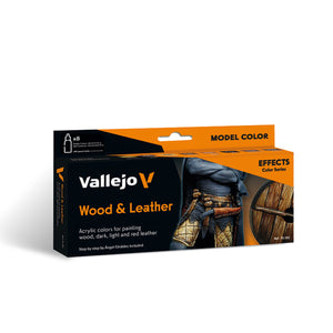 Vallejo Model Color: Wood & Leather Set by Ángel Giráldez (8 x 18 ml)