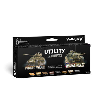 Vallejo Model Color: Utility Paint Set WWII & WWIII Set (8 x 18 ml)