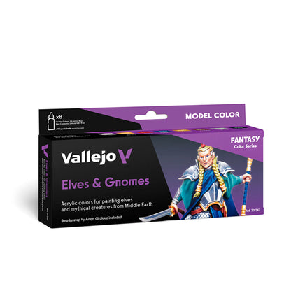 Vallejo Model Color: Elves & Gnomes Set by Ángel Giráldez (8 x 18 ml)