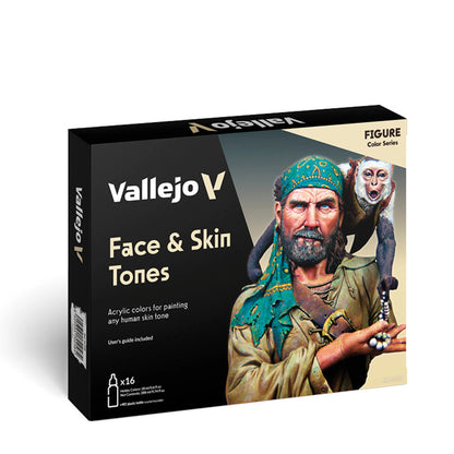 Vallejo Model Color: Face & Skin Tones Set (16 x 18ml)