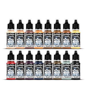 Vallejo Model Color: Face & Skin Tones Set (16 x 18ml)