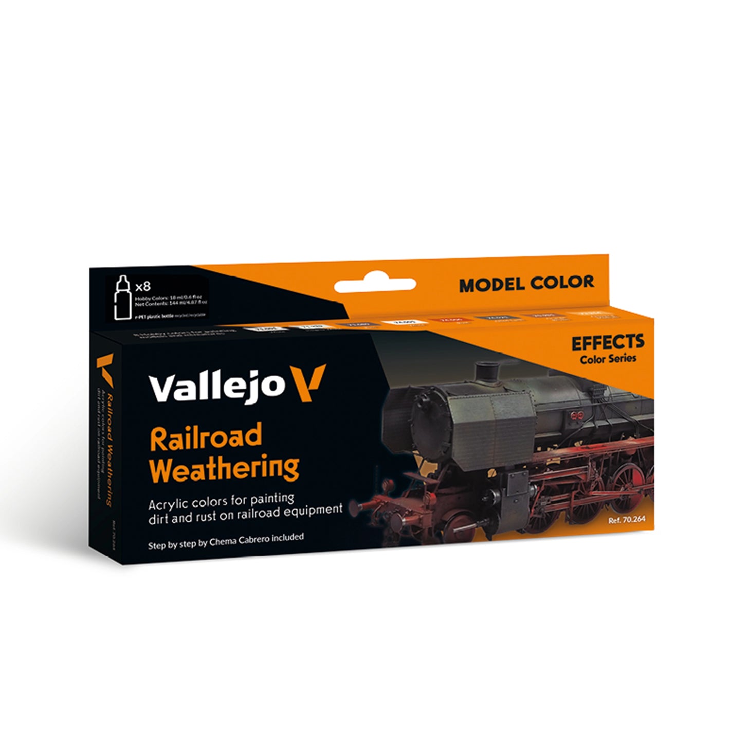 Vallejo Model Color: Railroad Weathering Set by Chema Cabrero (8 x 18 ml)