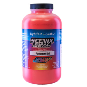 Scenix Mural & Theme Paint - Fluorescent Red (32 oz)