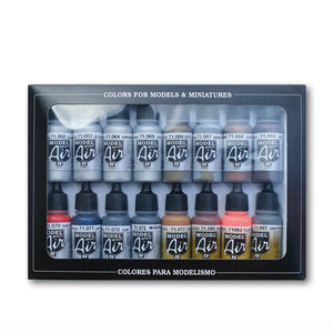 Vallejo Model Air Set: Metallic Effects Paint Set (16ct)