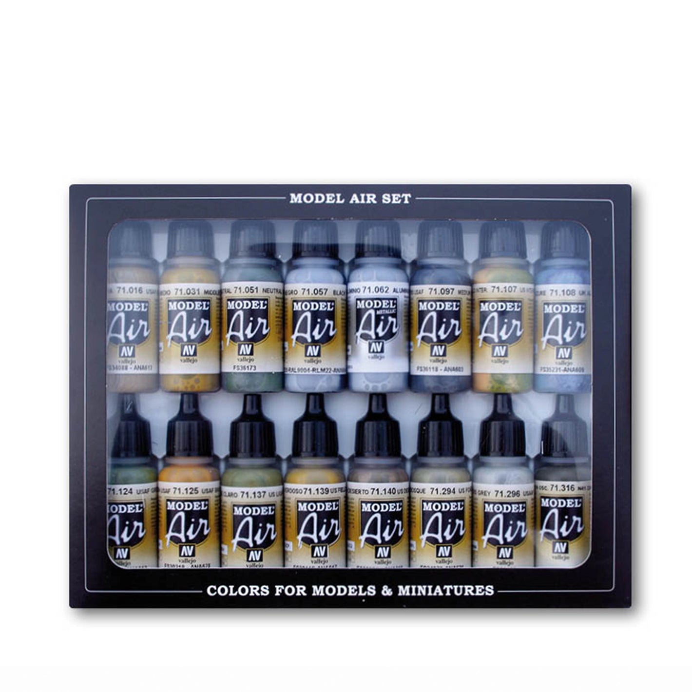 Vallejo Model Air Set: WWII USAAF Aircraft Paint Set (16ct)