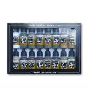 Vallejo Model Air Set: German/Allied WWII Paint Set (16ct)