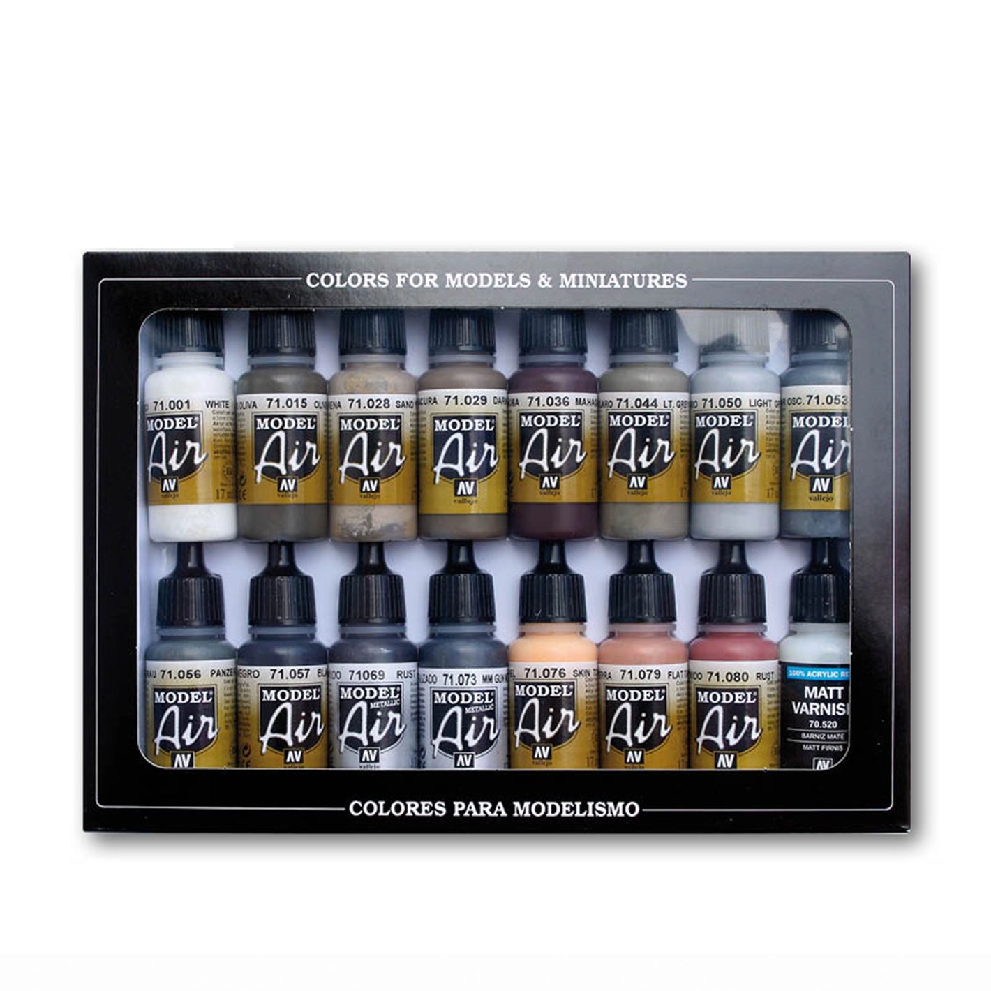 Vallejo Model Air Set: Weathering Colors Paint Set (16ct)