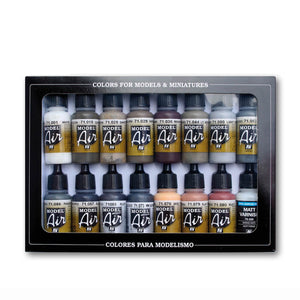 Vallejo Model Air Set: Weathering Colors Paint Set (16ct)