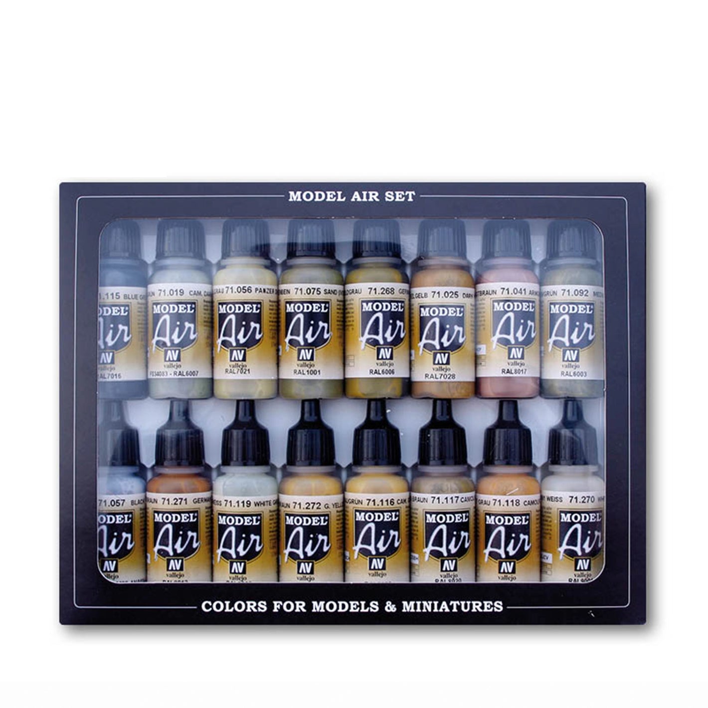 Vallejo Model Air Set: German WWII Europe & Africa Paint Set (16ct)