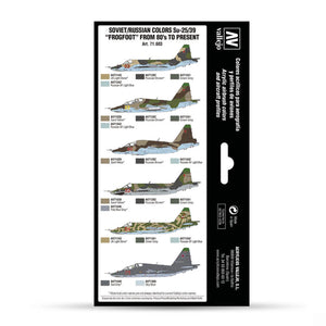 Vallejo Model Air Set: Soviet/Russian colors Su-25/39 “Frogfoot” from 80’s to present