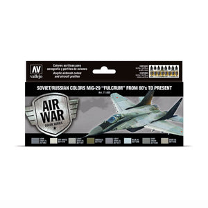 Vallejo Model Air Set: Soviet/Russian colors MiG-29 “Fulcrum” from 80’s to present