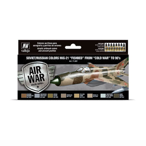 Vallejo Model Air Set: Soviet/Russian colors MiG-21 “Fishbed” from 50’s to 90’s
