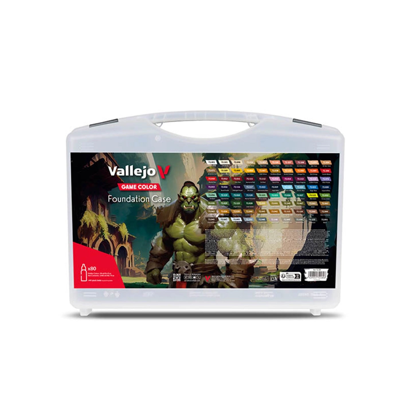 Vallejo Game Color Foundation Case (80 paints + Guide)