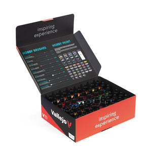 Vallejo Game Color Inspiration Color Set (48 Colors + Brush Set & Guide)