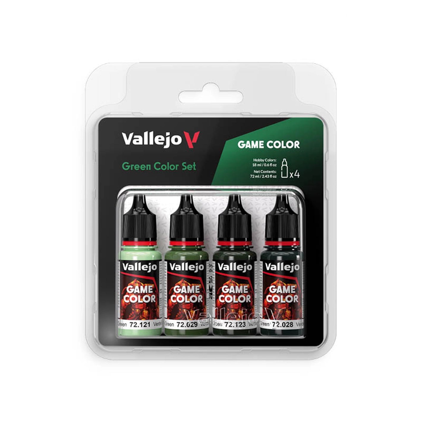 Vallejo Game Color Green Color Paint Set