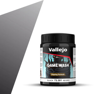 Vallejo Game Wash Dipping Formula Black (200mL)