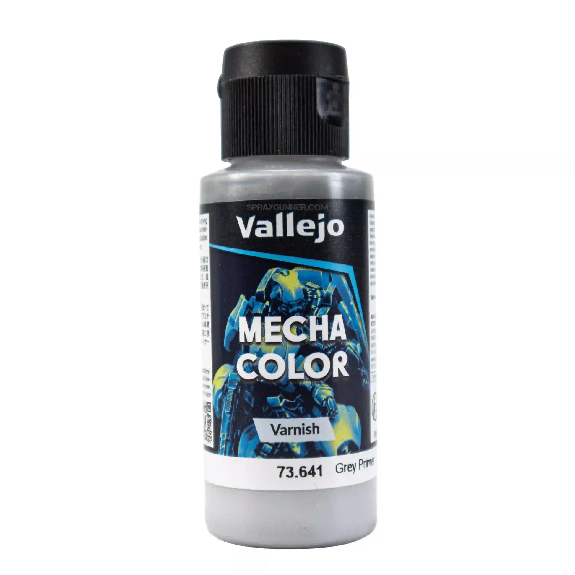 Vallejo Mecha Primer Grey 73.641 60ml bottle for Gunpla, miniatures, and neutral model base coats