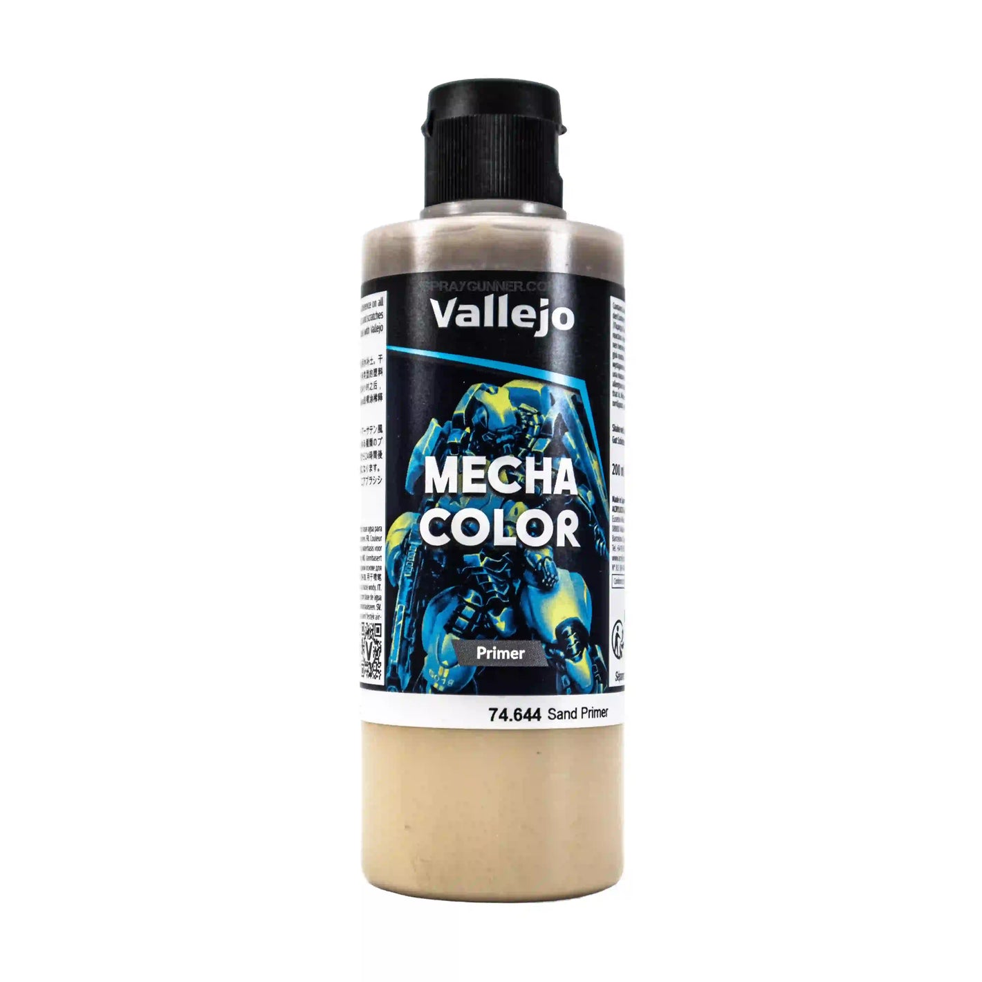 Vallejo 74.644 Mecha Primer Sand 200ml airbrush primer for Gunpla and scale modeling
