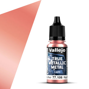 Vallejo True Metallic Metal Light: Ruby Red (18ml)
