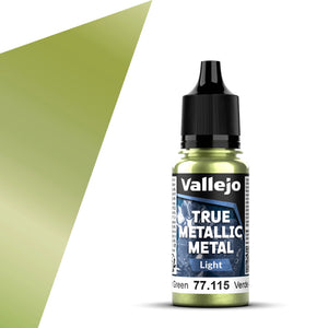 Vallejo True Metallic Metal Light: Amber Green (18ml)