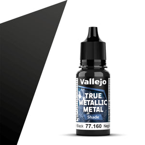 Vallejo True Metallic Metal Shade: Obsidian Black (18ml)