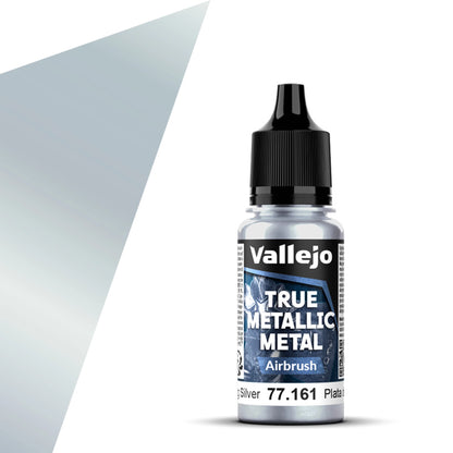 Vallejo True Metallic Metal Airbrush Color: Sterling Silver (18ml)
