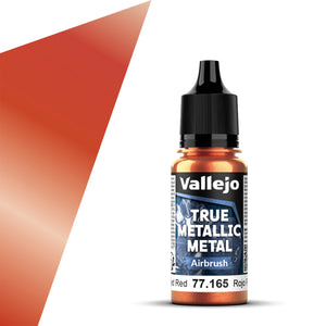 Vallejo True Metallic Metal Airbrush Color: Forged Red (18ml)