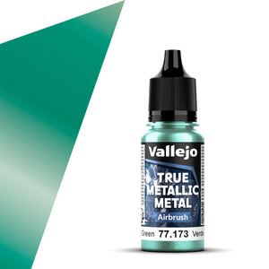 Vallejo True Metallic Metal Airbrush Color: Beetle Green (18ml)