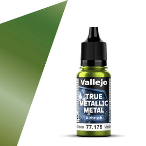 Vallejo True Metallic Metal Airbrush Color: Amber Green (18ml)