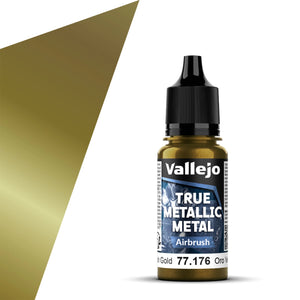 Vallejo True Metallic Metal Airbrush Color: Greenish Gold (18ml)
