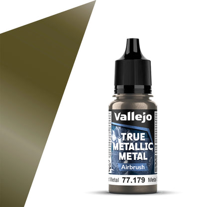 Vallejo True Metallic Metal Airbrush Color: Aged Metal (18ml)