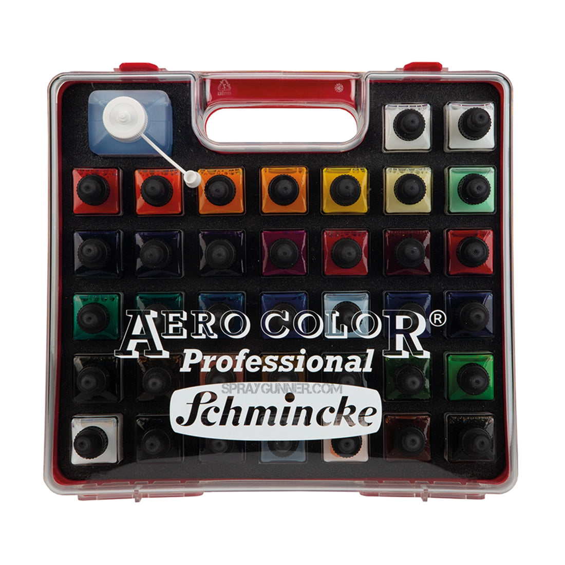 Schmincke AERO COLOR Professional Acrylic Ink: Plastic case 37 x 28 Paint Set - SprayGunner