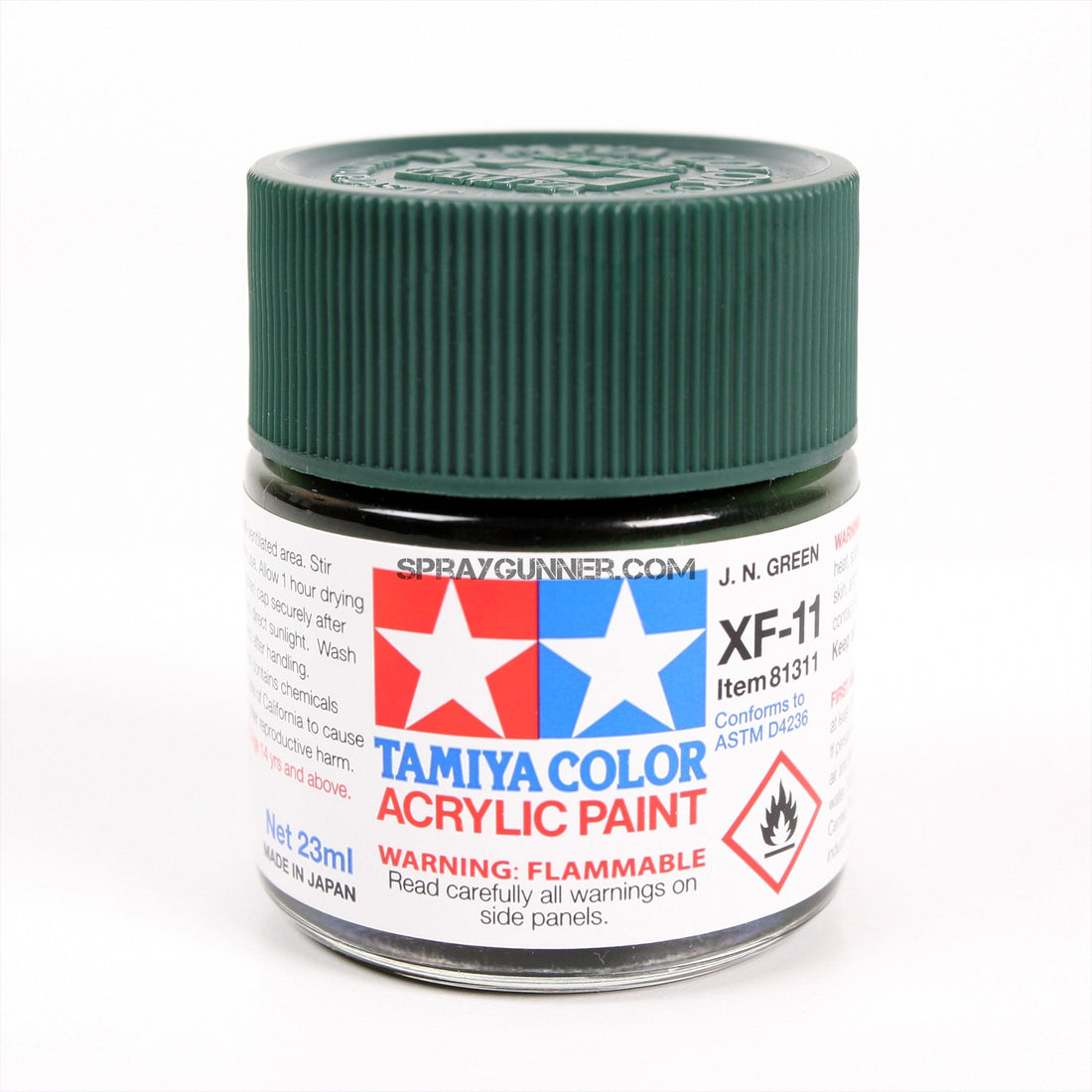 Tamiya Acrylic Model Paints: J.N. Green (XF-11) - SprayGunner