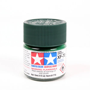 Tamiya Acrylic Model Paints: Dark Green 2 (XF-70) - SprayGunner