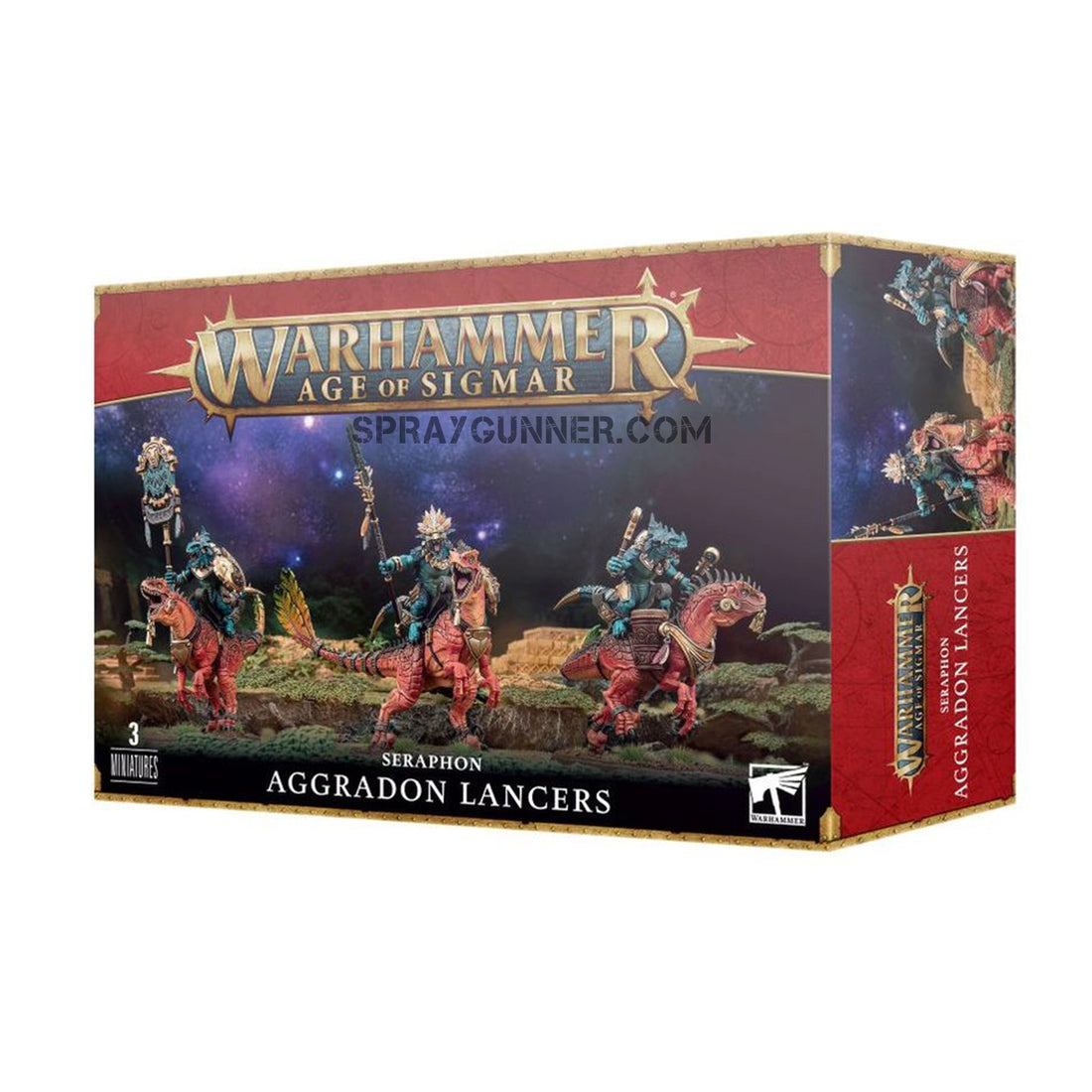 Warhammer Age of Sigmar Seraphon Aggradon Lancers - SprayGunner
