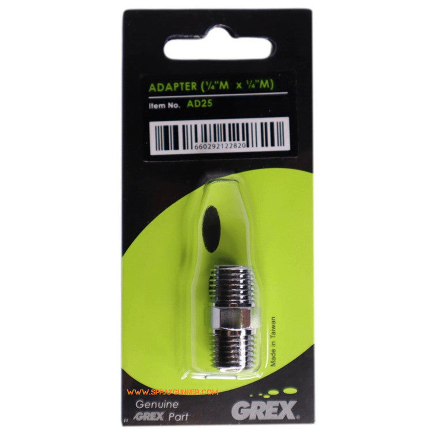 Grex Adapter, 1/4"M to 1/4"M Grex Airbrush