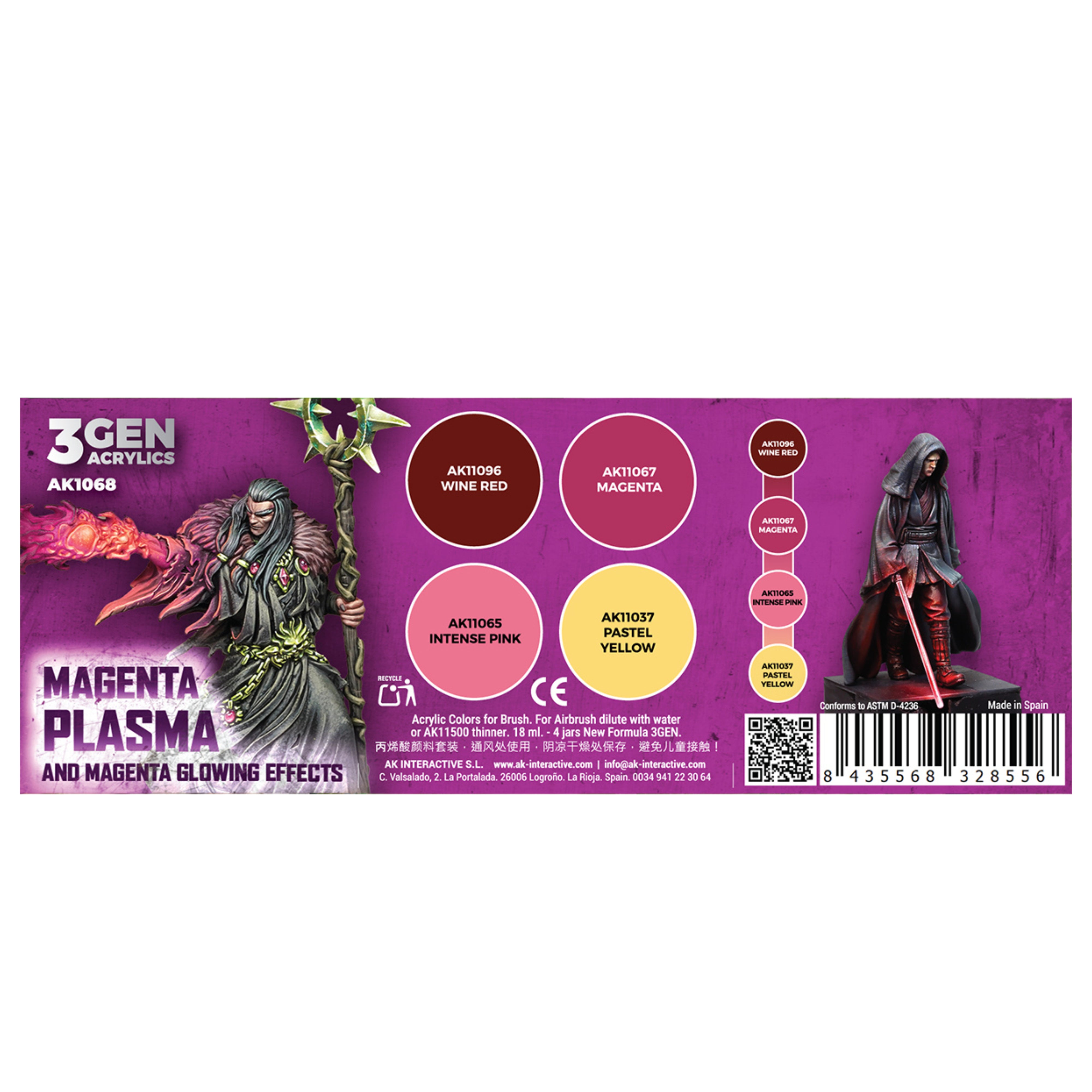 AK Interactive AK1068 Magenta Plasma & Glow Paint Set