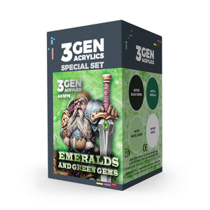 AK Interactive AK1078 Emeralds & Green Gems Paint Set