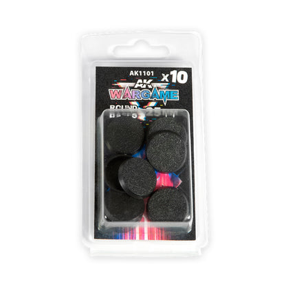 AK Interactive Round Base 25mm – 10 Pack