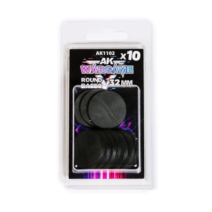 AK Interactive Round Base 32mm – 10 Pack