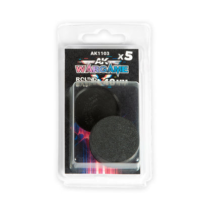 AK Interactive Round Base 40mm – 5 Pack