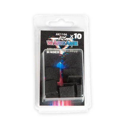 AK Interactive Square Base 20x20mm – 10 Pack
